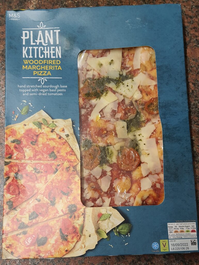 vegan pizza, M&S